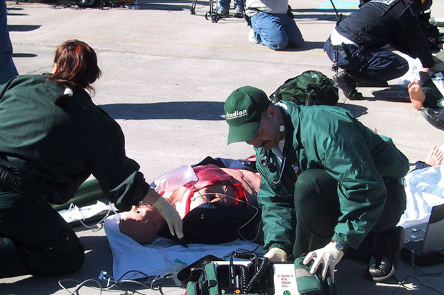 Mass Casualty Drill - Camp Villere Bioterrorism patient simulation training