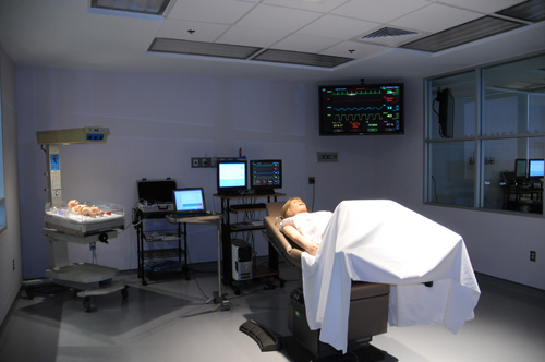 Birthing simulator currently in Simulation Room 