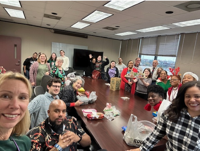 HR Team shows off winning gingerbread house