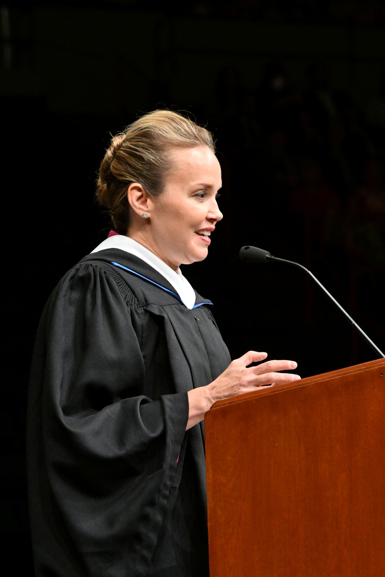 New Orleans Mayor Helena Moreno addresses graduates, friends and families