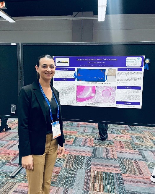 Dr. Jolly with her poster