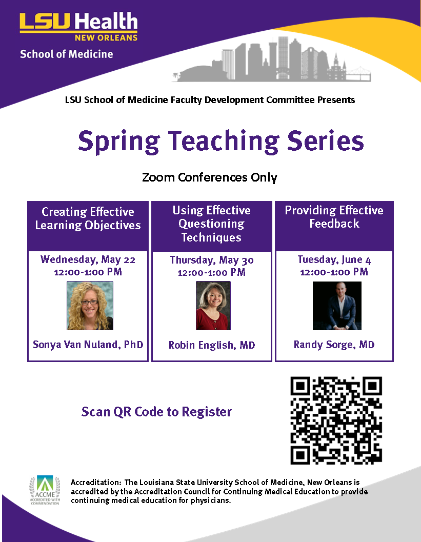 Spring Teaching Series Flyer