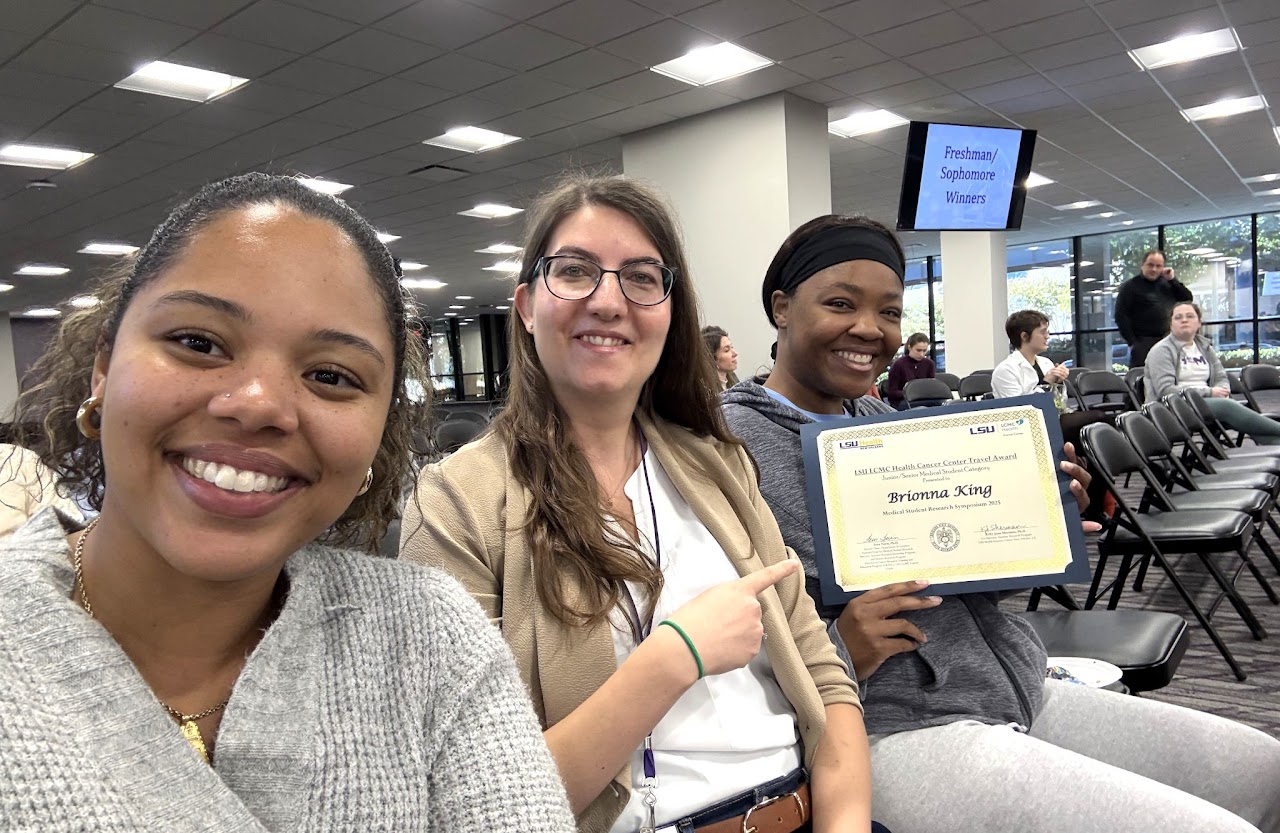 November 2025 - Brionna won the LSU LCMC Health Cancer Center Travel Award 