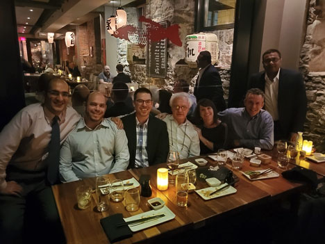 Dinner with former fellows at the annual meeting