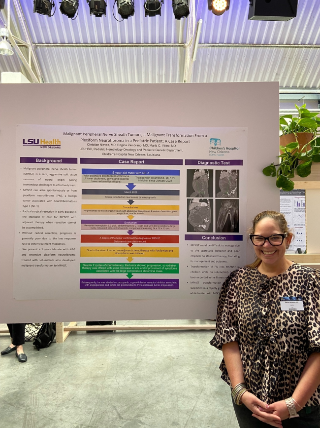 Dr. Zambrano with poster