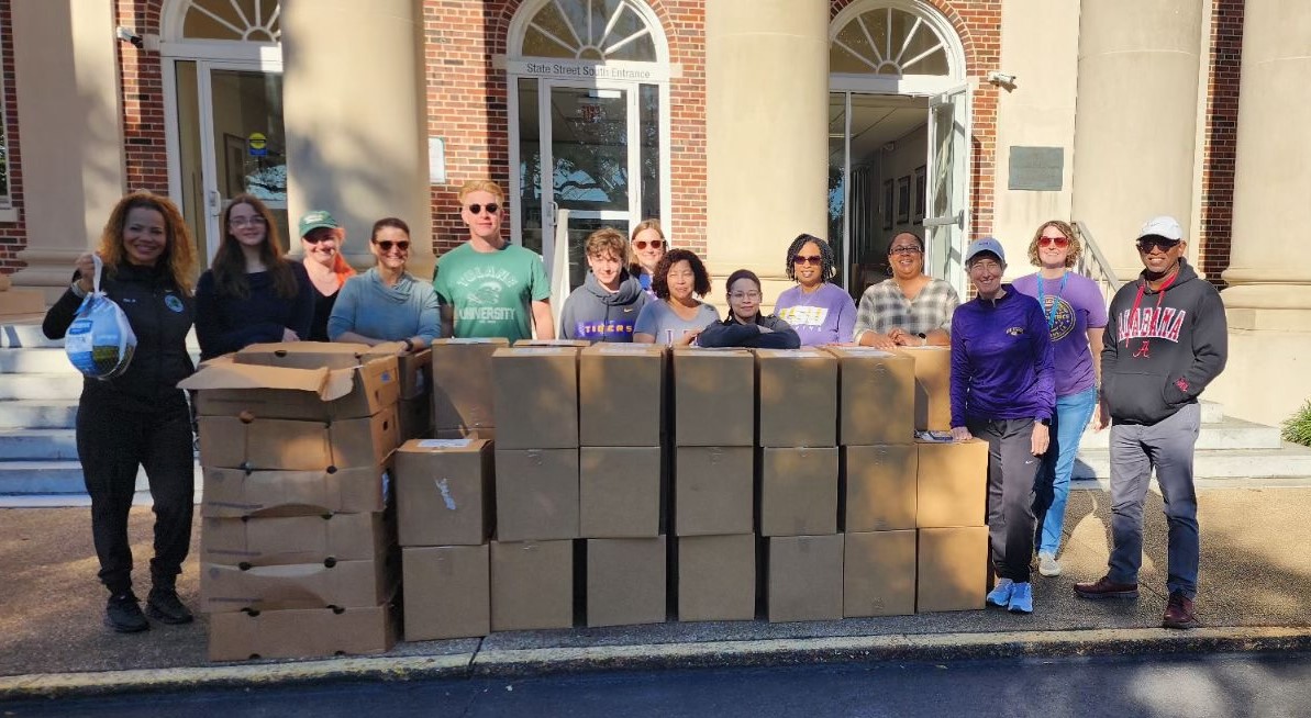 Thanksgiving boxes stacked