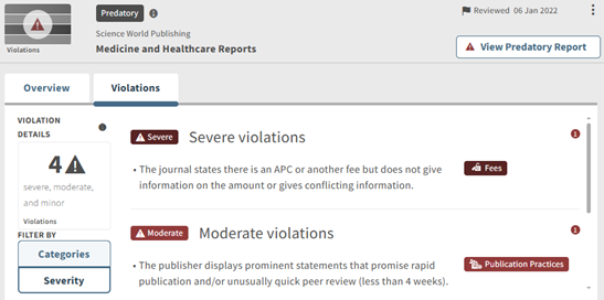 image of a predatory report