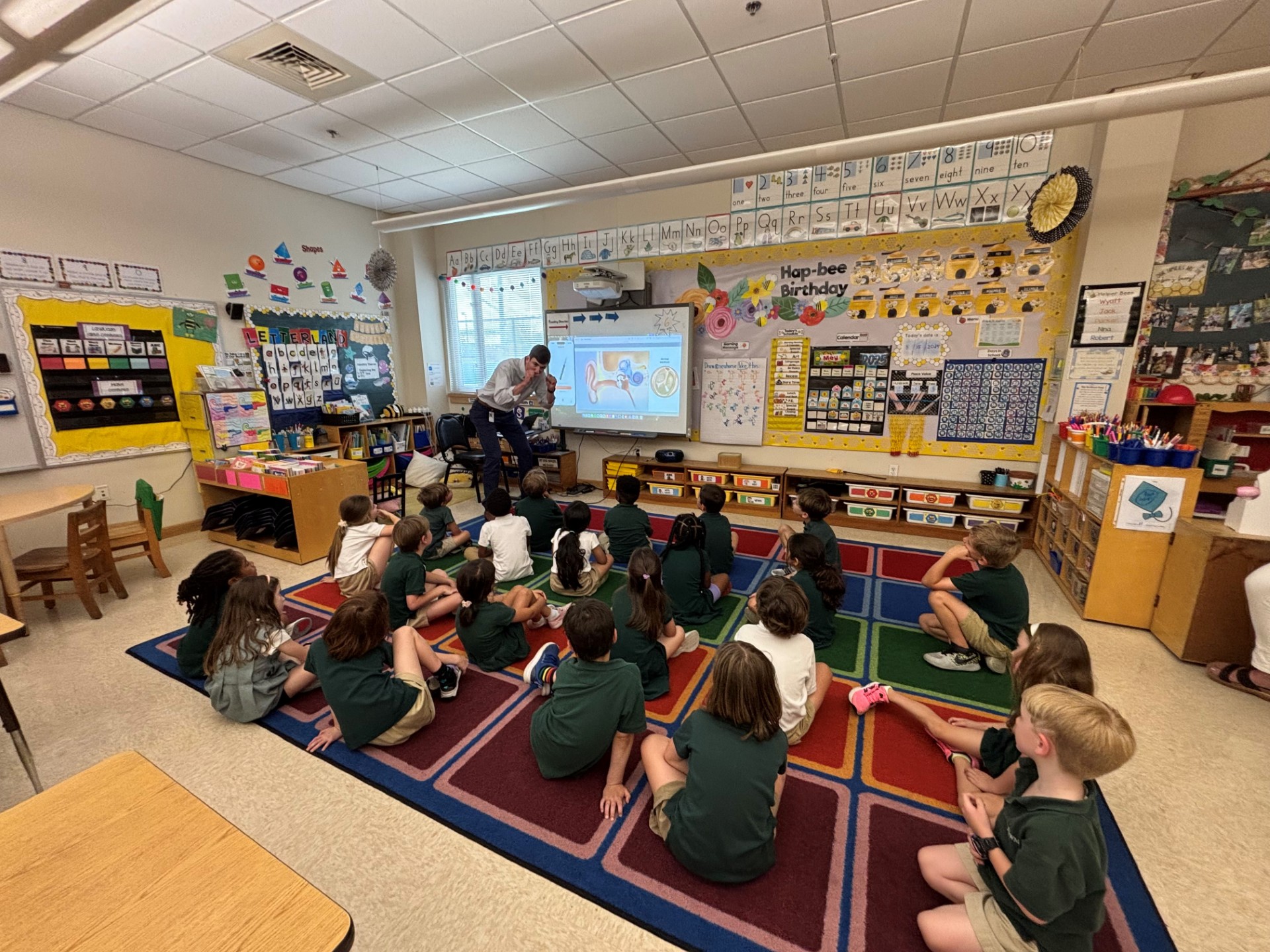 Dr. Mueller presents to class