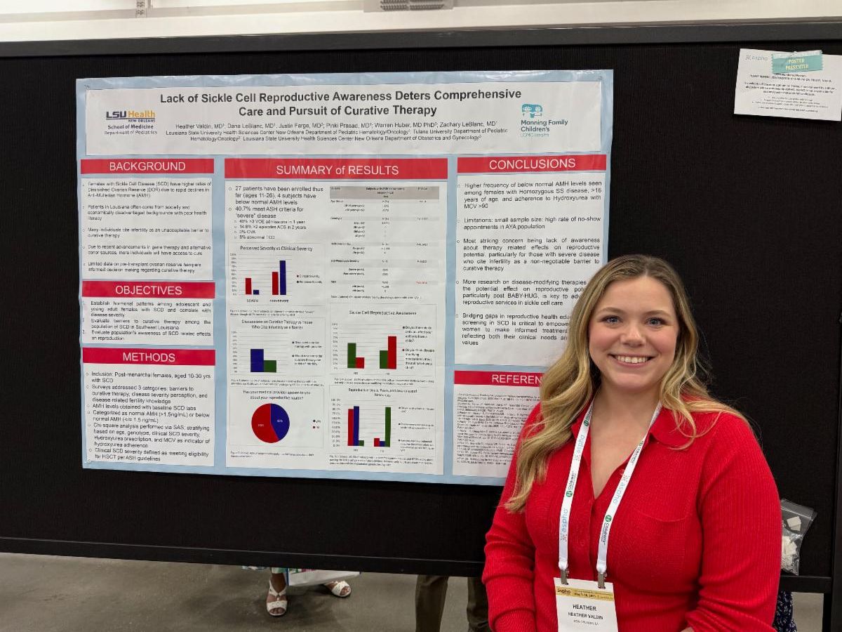 Dr. Valdin with her poster