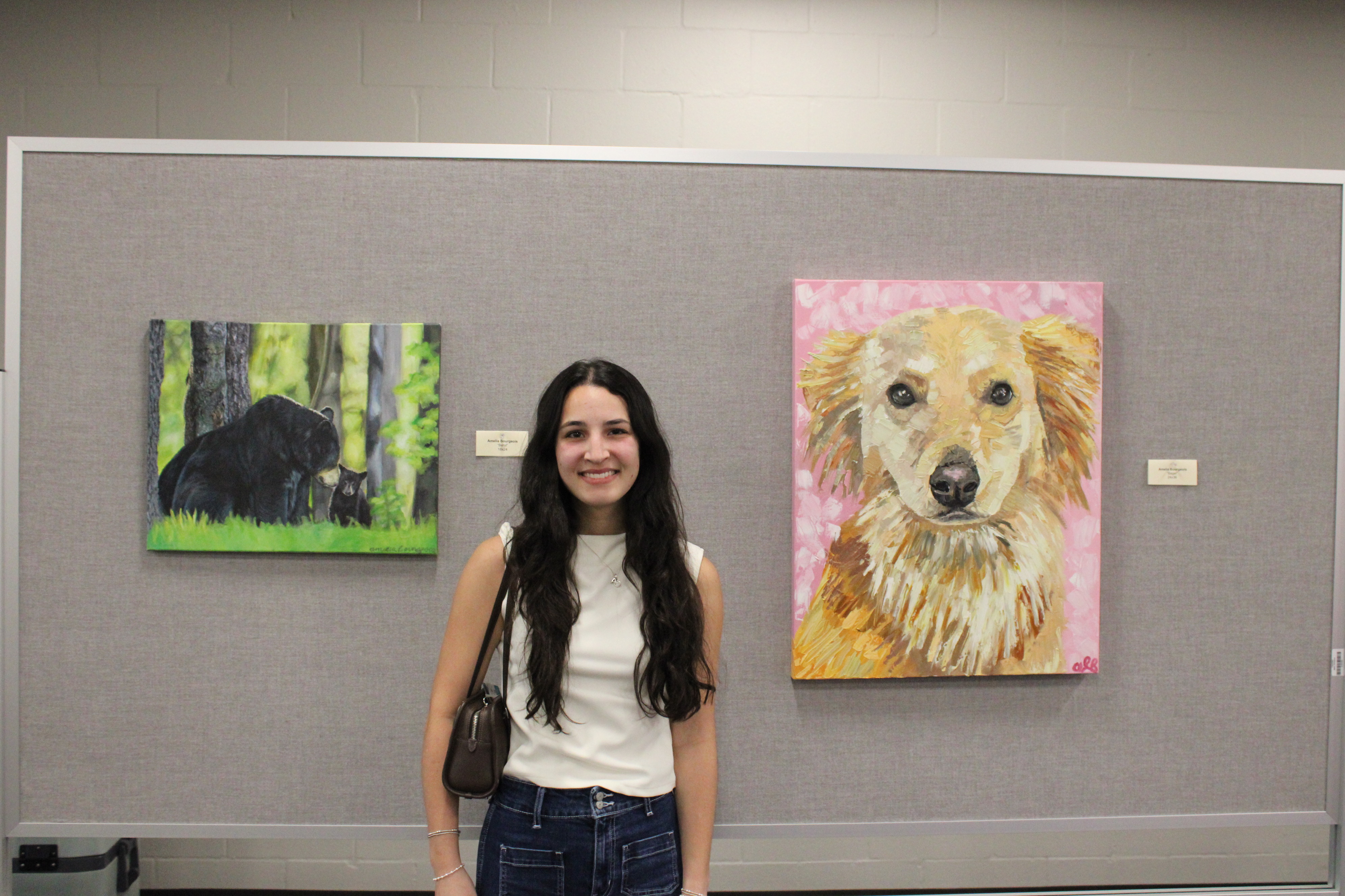 Paintings are displayed
