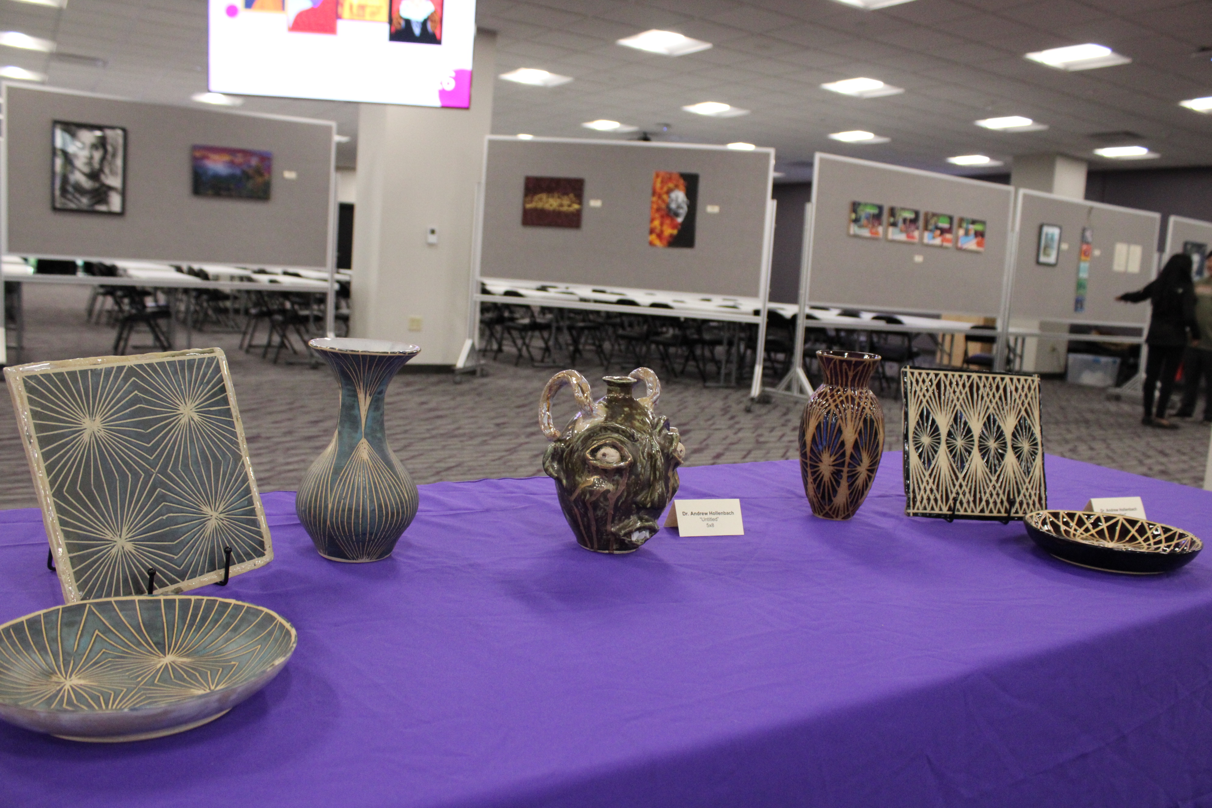 Pottery exhibit at the event