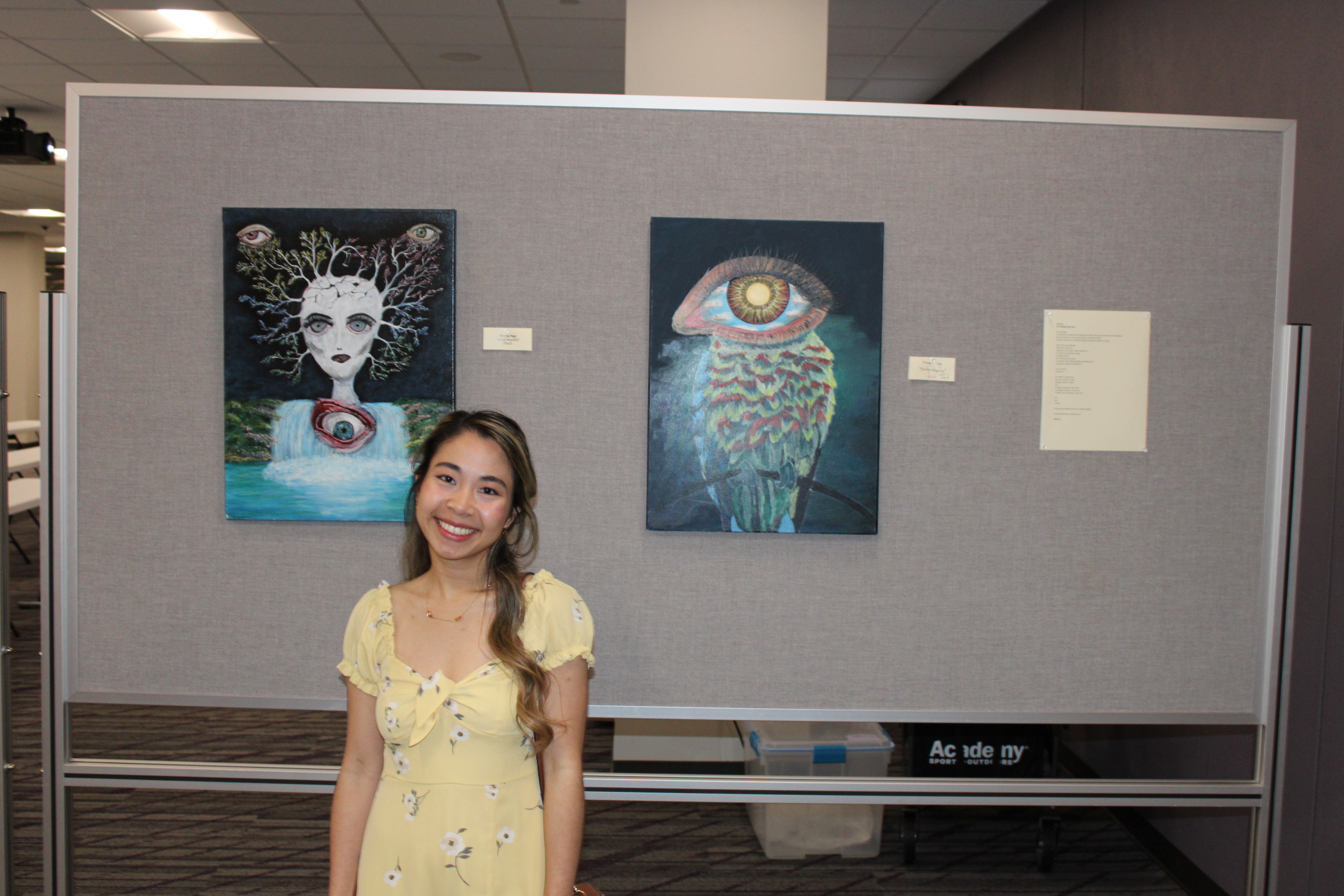 Paintings on display