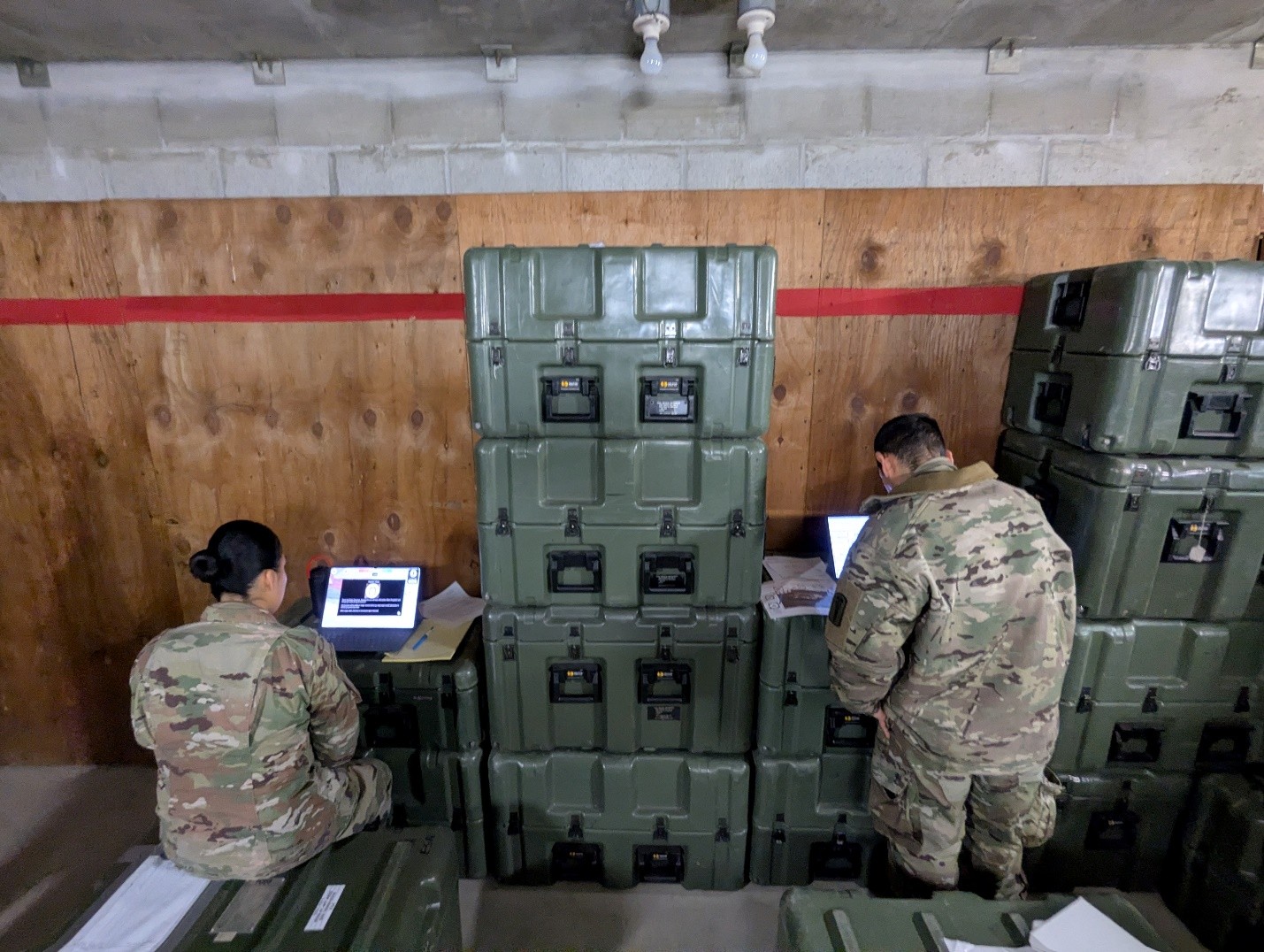 Volunteer military healthcare providers test their clinical decision‑making using tablet‑based virtual burn care scenarios as part of BP2 Construct Validity research data collection. 