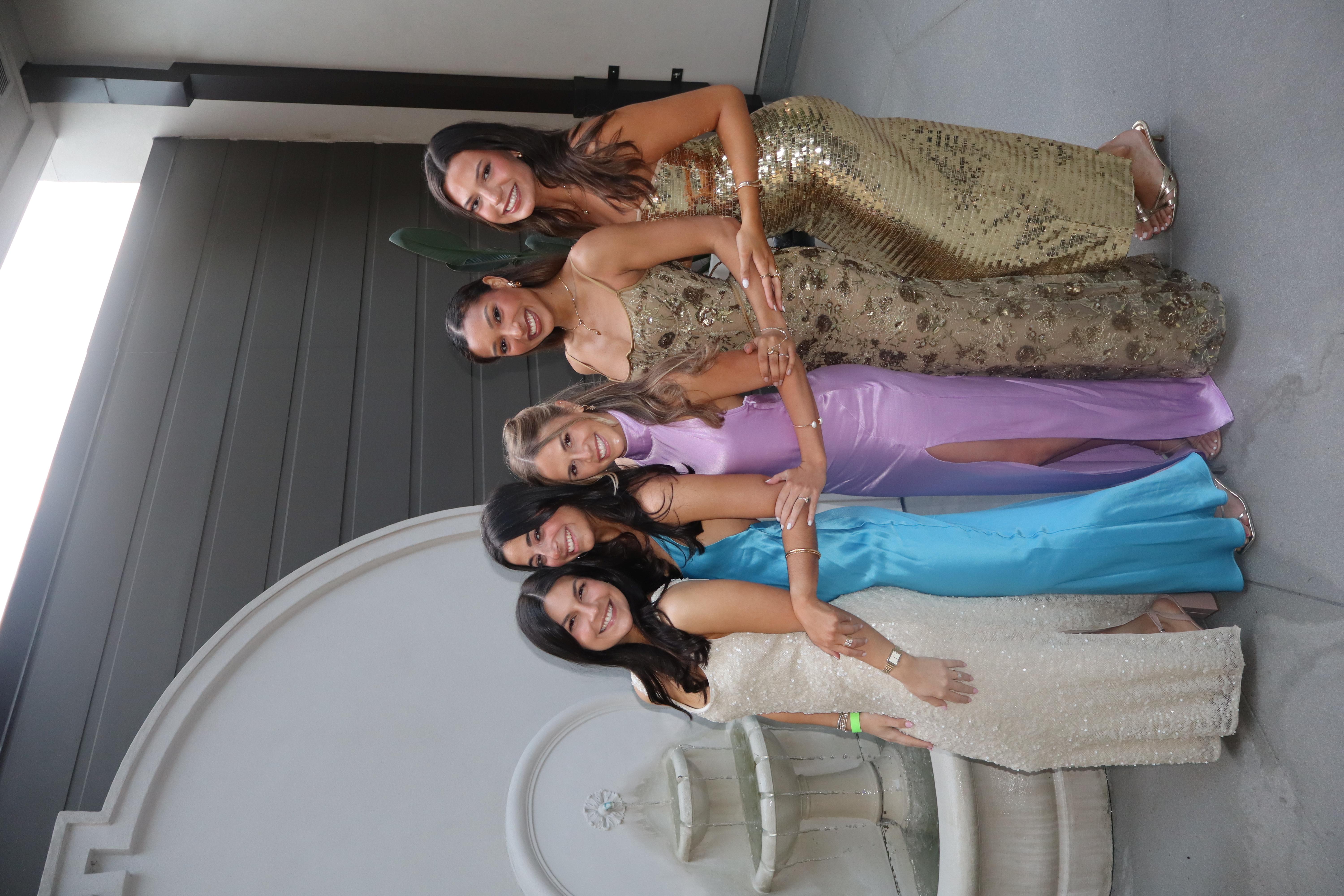 Five gala attendees pause for the camera