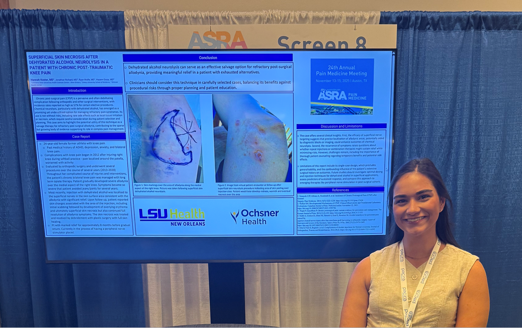 Dr. Hannah Koster Long with her case report.